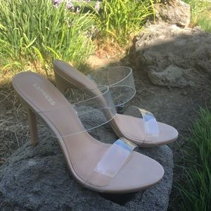 EXPRESS CLEAR HEELED SANDAL